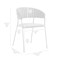 Armen Living Nara Modern Pink Velvet and Gold Metal Leg Dining Room Chairs, PK2 LCNRSIGLPNK - alternate 3